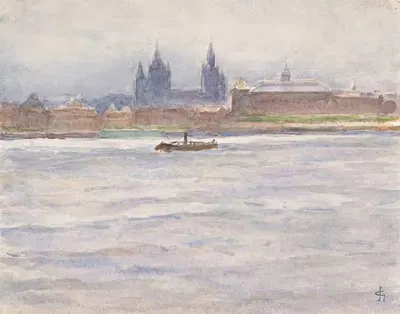 Gezicht op Mainz vanaf de rivier by Carel Nicolaas Storm van 's-Gravesande, 1894 — digital art print download