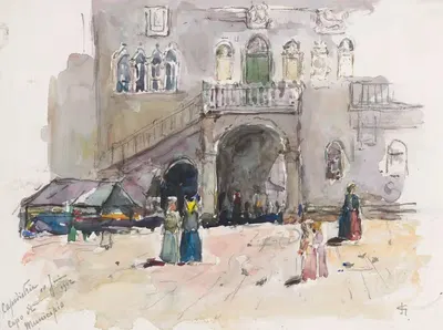 Stadhuis in Capodistria by Carel Nicolaas Storm van 's-Gravesande, 1902 — digital art print download