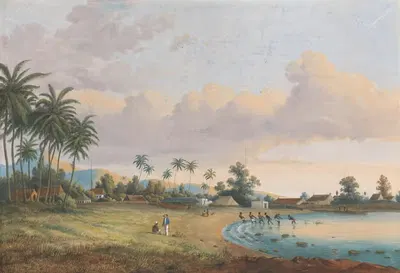Вид на Анжер, Ява by Шарль Уильям Мередит ван де Вельде, 1838 - 1898 — digital art print download