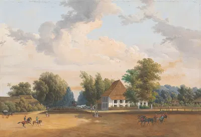 Вид у Рейсвейк Батавія by Шарль Уильям Мередит ван де Вельде, 1838 - 1898 — digital art print download
