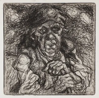 Old country woman by Станислав Осостович, 1932 — digital art print download