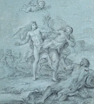 Apollo and Daphne by Стефано Поцци, 1730 — digital art print download