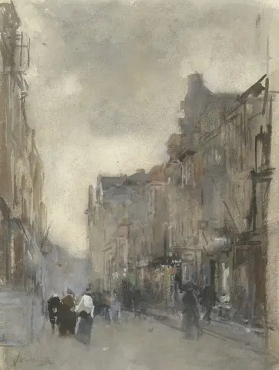 Уличный вид в Гааге by Флорис Арнтцениус, c. 1874 — digital art print download