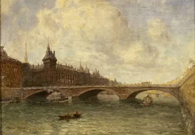 Мост О Шанж и набережная Часов by Фрэнк Майерс Боггс, 1898 — digital art print download