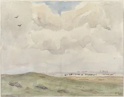 Дюнный пейзаж с стадом by Франс Смиссерт, 1872 - 1944 — digital art print download