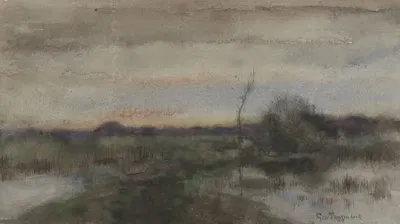 Болото с закатом by Гео Поггенбек, 1863 - 1903 — digital art print download
