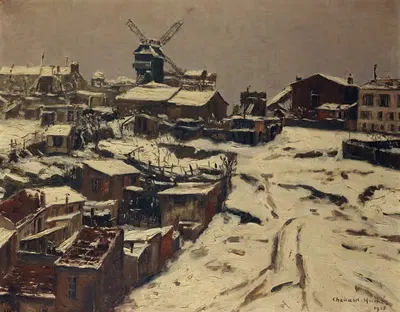 Монмартр, эффект снега by Жорж Шенар-Юше, 1903 — digital art print download