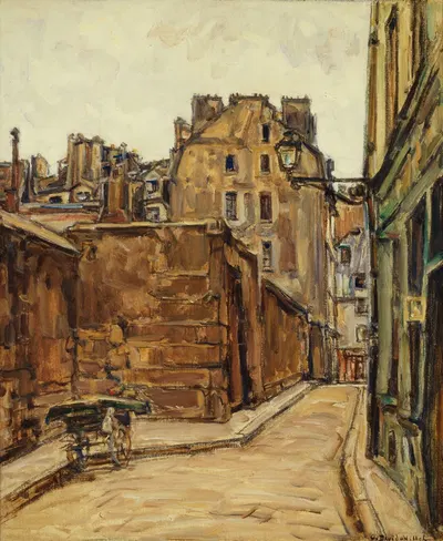 Улица Сен-Жюльен-ле-Повр by Жермен Давид-Нилет, 1925 — digital art print download