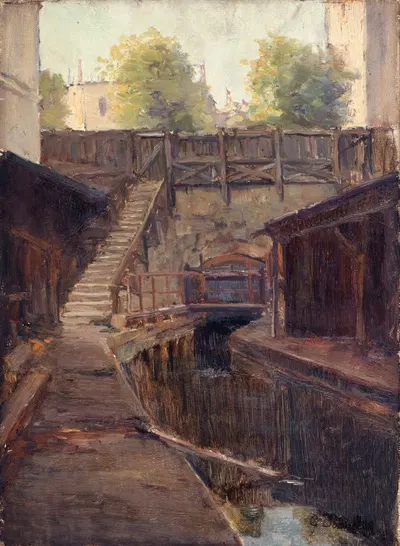 Bras gauche de la Bièvre, boulevard Arago by Germain Eugène Bonneton, 1900 — digital art print download