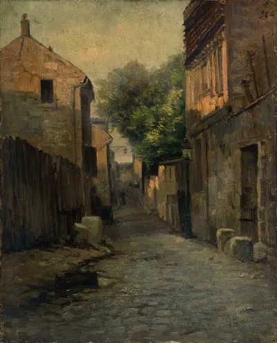 La rue de la Fontaine-à-Mulard (place de Rungis) by Germain Eugène Bonneton, 1900 — digital art print download