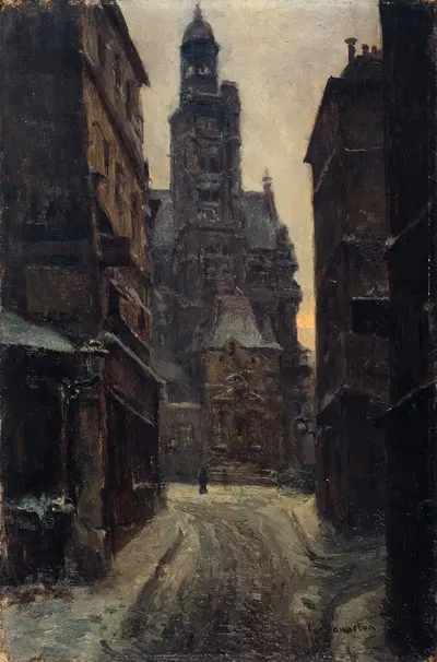 La rue de la Montagne-Saint-Geneviève by Germain Eugène Bonneton, 1900 — digital art print download