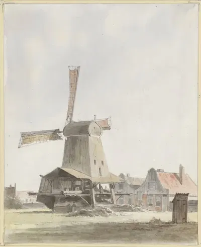 Houtzaagmolen by Hendrik Abraham Klinkhamer, 1845 — digital art print download