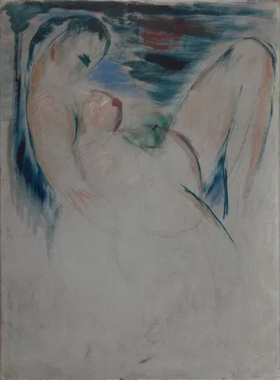 Reclining Female Nude by Вильгельм Лембрук, 1916 — digital art print download
