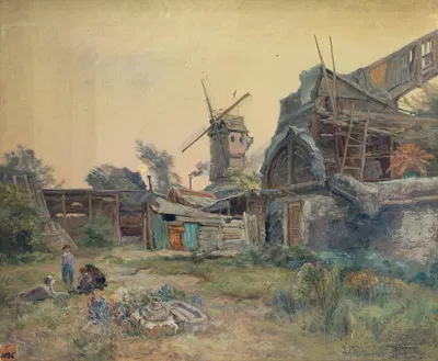 Мельницы на Монмартре by Анри Артур Боннефуа, 1900 — digital art print download