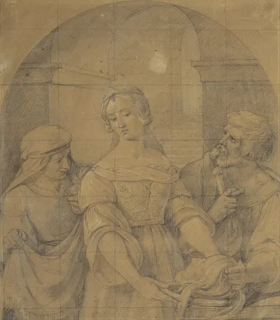 The Daughter of Herodias by Фридрих Вильгельм Шадов, 1837 - 1838 — digital art print download