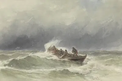Реддинг на море by Якоб Эдуард ван Хемскерк ван Беест, 1838 - 1894 — digital art print download