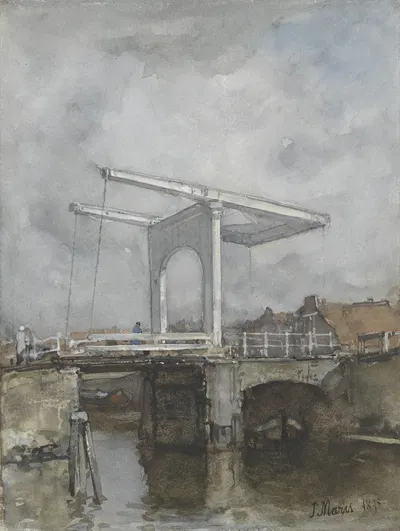 The Drawbridge by Jacob Maris, 1875 — digital art print download