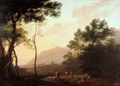 Pastoral. Dancers in a landscape by Jan Both, 1635-1652 — digital art print download
