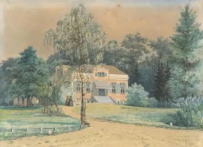 Загородный дом 'т Kleine Loo by Ян Жерар Смитс, 1860 — digital art print download