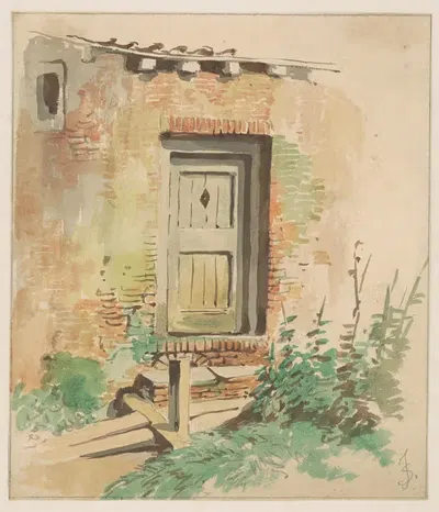 Задняя дверь крестьянского дома by Ян Стрининг, 1837 - 1903 — digital art print download