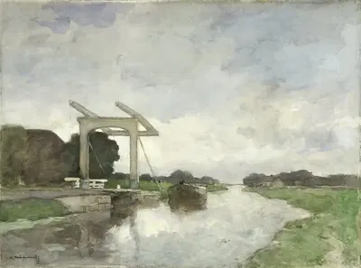 Подъемный мост в Нордене by Йохан Хендрик Вайсенбрух, c. 1890 — digital art print download