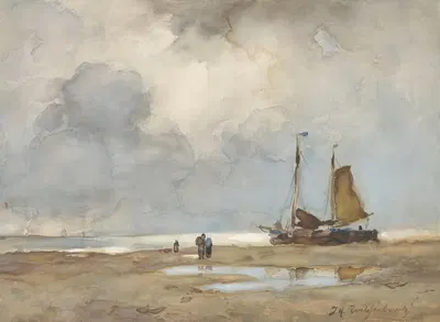 Вид на пляж by Йохан Хендрик Вайсенбрух, c. 1895 — digital art print download