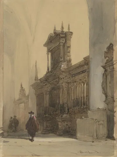Koorhek van de Nieuwe Kerk, Delft by Иоганнес Босбум — digital art print download