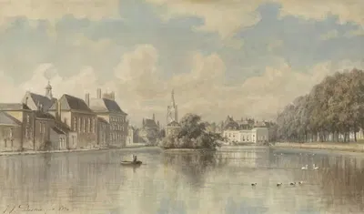 Хофвейвер в 'с-Гравенхаге by Иоганнес Иосифус Дестре, 1870 — digital art print download