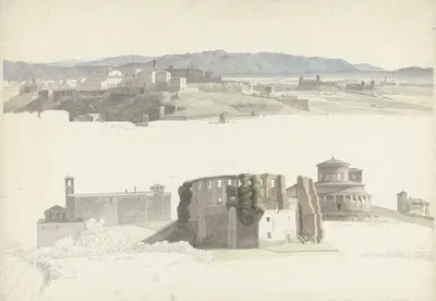 Санта-Сабина на Авентинском холме и Санта-Аньезе вне стен и Санта-Костанца в Риме by Иосиф Августус Книп — digital art…