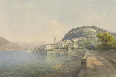 Белладжио на озере Комо by Карой Лайош Либай, 1824 - 1888 — digital art print download