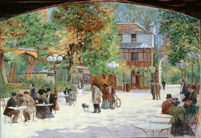 У шале замка Мадрид в Булонском лесу by Луи Абель-Трюше, 1895 — digital art print download