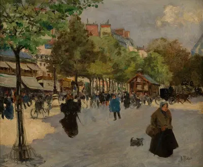 Бульвар Клиший by Луи Абель-Трюше, 1895 — digital art print download