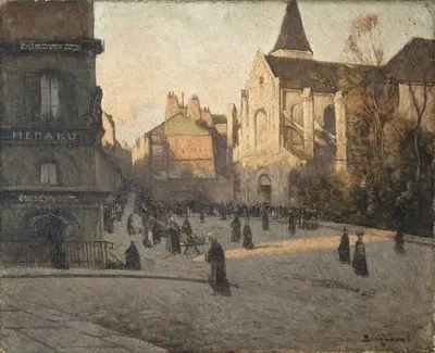 Церковь Святого Медарда by Луи Бракваваль, 1900 — digital art print download