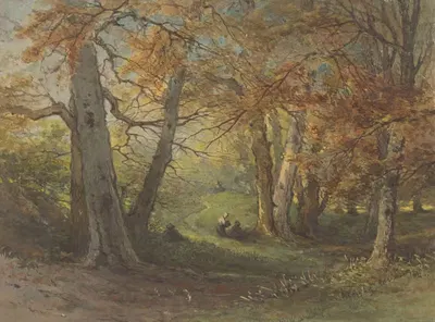 Лесной пейзаж у Остебека by Мария Вос, 1834 - 1906 — digital art print download