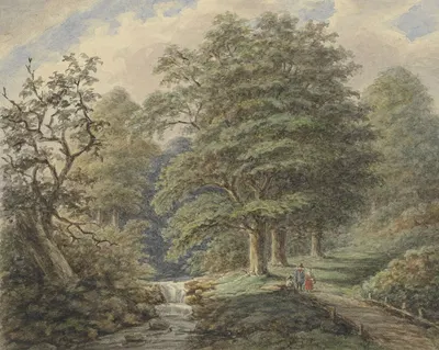 Boslandschap met watervalletje, after Johann Bernard Klombeek by Matthijs Maris, 1849 - 1917 — digital art print download