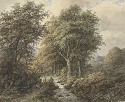 Landschap , after Johann Bernard Klombeek by Matthijs Maris, 1849 - 1917 — digital art print download