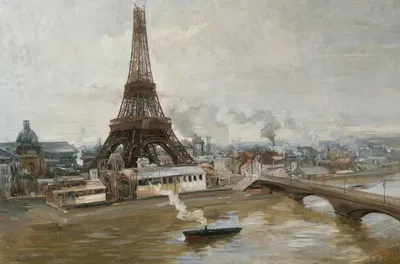 La tour Eiffel et le Champ-de-Mars by Paul Louis Delance, 1889 — digital art print download