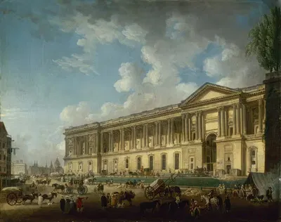 Колоннада Лувра, вновь освобожденная by Пьер-Антуан Демаки, 1773 — digital art print download