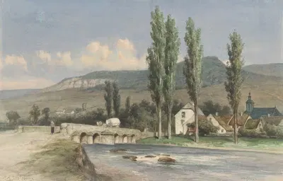 Горный пейзаж у Вальферданжа, Люксембург by Пит Шипперус, 1850 - 1929 — digital art print download