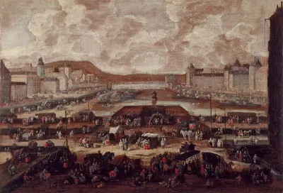 Новый мост, Сена и Лувр by Питер Кастелс, 1670 — digital art print download