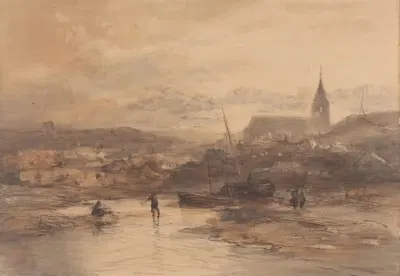 Пейзаж с церковью by Соломон Леонардус Вервер, 1823 - 1876 — digital art print download