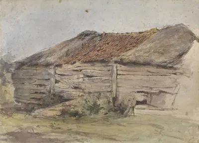 Oude schuur by Willem Anthonie van Deventer, 1834 - 1893 — digital art print download