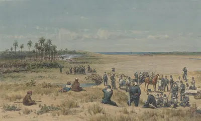 De verovering van Toemoelit tijdens de expeditie van Samalangan, 26 augustus 1877 by Willem de Famars Testas, 1883 —…