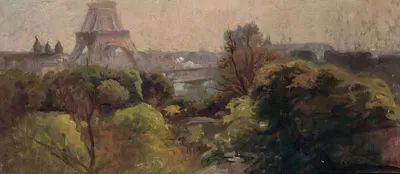 Эйфелева башня, вид из сада Делессер by Адольф-Эрнест Гюмери, 1903 — digital art print download