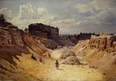 Le percement de l'avenue Junot, à Montmartre by Alfred Renaudin, 1910 — digital art print download