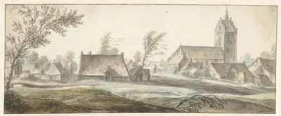 Вид на деревню Соест by Антоний Ватерлоо, 1619 - 1690 — digital art print download
