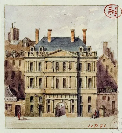 Двор Святой Шапели by Огюст-Себастьен Бенар, 1840 — digital art print download