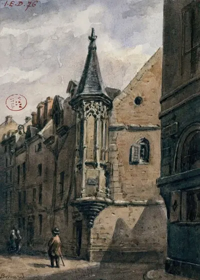 Отель де Шомберг, улица Жан Тисон by Огюст-Себастьен Бенар, 1810 — digital art print download