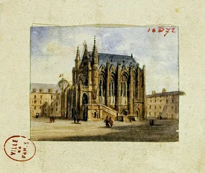 Сент-Шапель by Огюст-Себастьен Бенар, 1810 — digital art print download