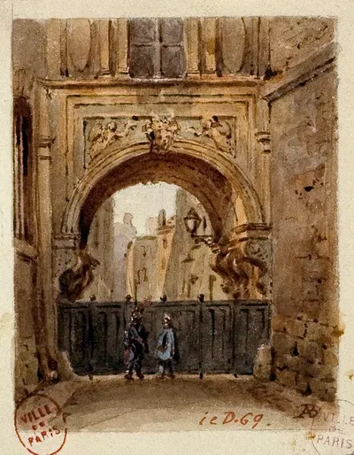 Арка Назарета, улица Назарет by Огюст-Себастьен Бенар, 1810 — digital art print download